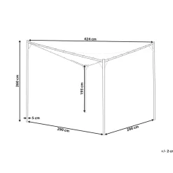 Pergola Stahl Grau 300 X 300 Cm Aventine