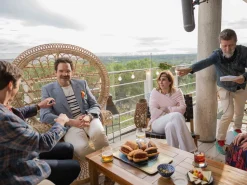 Pfauensessel Rattan / Baumwolle Naturlich Emmanuelle