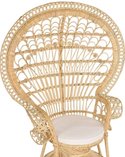 Pfauensessel Rattan / Baumwolle Naturlich Emmanuelle