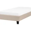 Polsterbett Beige Lattenrost 90 X 200 Cm Roanne