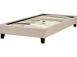 Polsterbett Beige Lattenrost 90 X 200 Cm Roanne