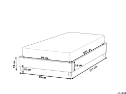 Polsterbett Beige Lattenrost 90 X 200 Cm Roanne