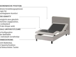 Polsterbett Leinenoptik Beige Elektrisch Verstellbar 80 X 200 Cm Duke