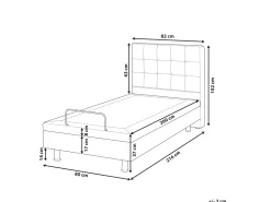 Polsterbett Leinenoptik Beige Elektrisch Verstellbar 80 X 200 Cm Duke