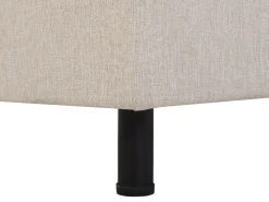 Polsterbett Leinenoptik Beige Elektrisch Verstellbar 80 X 200 Cm Duke