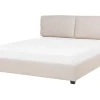 Polsterbett Leinenoptik Beige Lattenrost 180 X 200 Cm Belfort