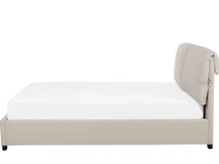 Polsterbett Leinenoptik Beige Lattenrost 180 X 200 Cm Belfort