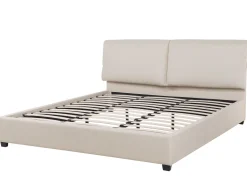 Polsterbett Leinenoptik Beige Lattenrost 180 X 200 Cm Belfort