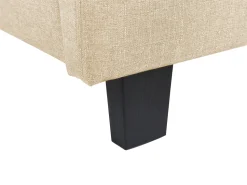 Polsterbett Leinenoptik Beige Lattenrost 180 X 200 Cm La Rochelle