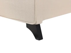 Polsterbett Leinenoptik Beige Lattenrost 90 X 200 Cm Ambassador