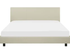 Polsterbett Leinenoptik Beige Lattenrost 180 X 200 Cm Albi