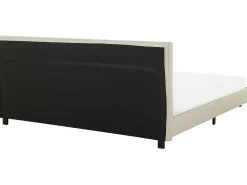 Polsterbett Leinenoptik Beige Lattenrost 180 X 200 Cm Albi