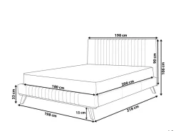 Polsterbett Leinenoptik Dunkelblau Lattenrost 180 X 200 Cm Talence