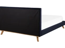 Polsterbett Leinenoptik Dunkelblau Lattenrost 180 X 200 Cm Talence