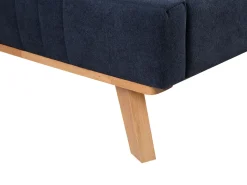 Polsterbett Leinenoptik Dunkelblau Lattenrost 180 X 200 Cm Talence