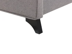Polsterbett Leinenoptik Grau Lattenrost 90 X 200 Cm Ambassador