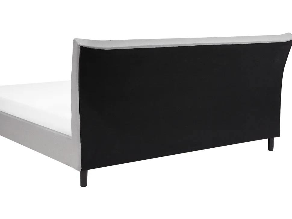 Polsterbett Leinenoptik Hellgrau Lattenrost 180 X 200 Cm Saverne