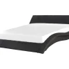 Polsterbett Leinenoptik Schwarz Lattenrost 180 X 200 Cm Vichy