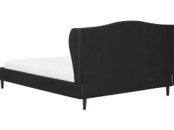 Polsterbett Leinenoptik Schwarz Lattenrost 180 X 200 Cm Colmar