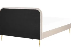 Polsterbett Samtstoff Beige 180 X 200 Cm Lattenrost Flayat