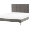 Polsterbett Samtstoff Grau Lattenrost 180 X 200 Cm Ambert
