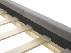 Polsterbett Samtstoff Grau Lattenrost 180 X 200 Cm Ambert