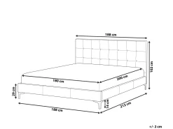 Polsterbett Samtstoff Grau Lattenrost 180 X 200 Cm Ambert