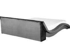 Polsterbett Samtstoff Grau 180 X 200 Cm Vichy