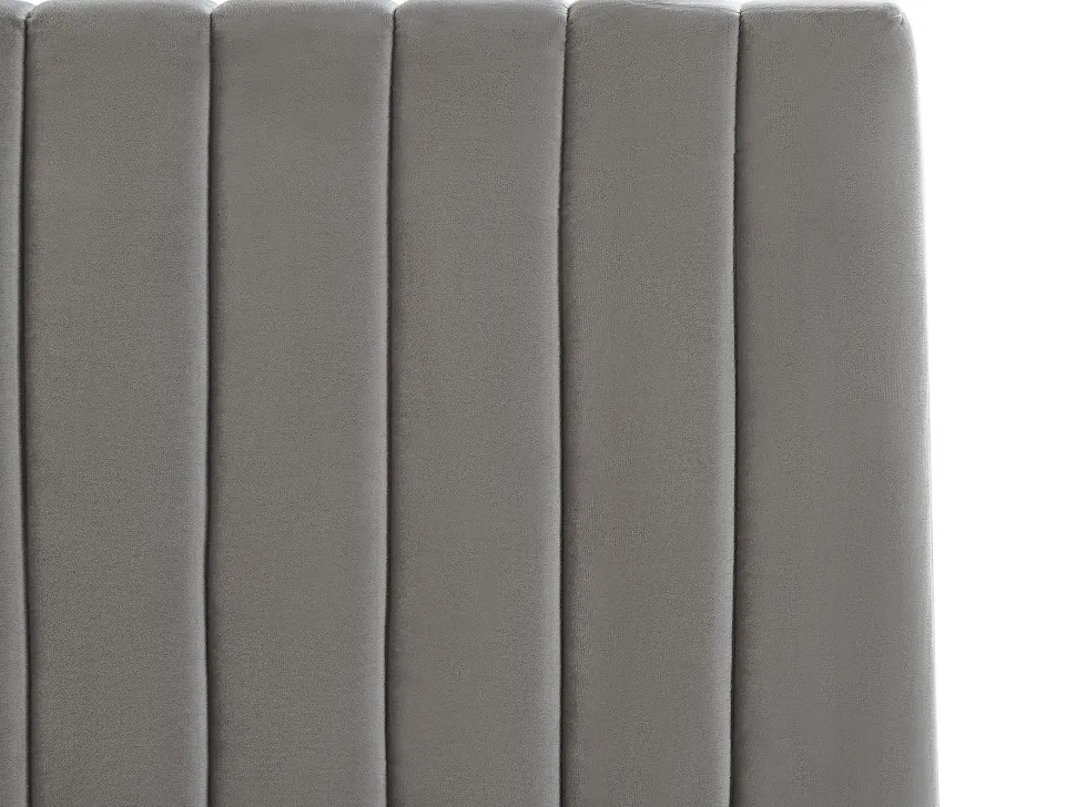 Polsterbett Samtstoff Grau Mit Stauraum 180 X 200 Cm Vion