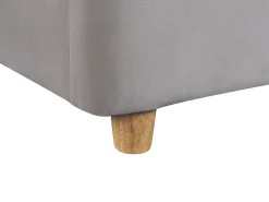 Polsterbett Samtstoff Hellgrau Mit Bettkasten Hochklappbar 180 X 200 Cm Batilly