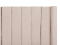 Polsterbett Samtstoff Pastellrosa Mit Stauraum 180 X 200 Cm Noyers