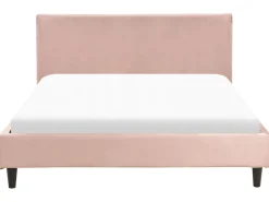 Polsterbett Samtstoff Rosa Lattenrost 160 X 200 Cm Fitou