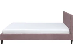 Polsterbett Samtstoff Rosa Lattenrost 160 X 200 Cm Fitou