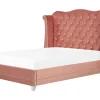 Polsterbett Samtstoff Rosa Lattenrost 180 X 200 Cm Ayette