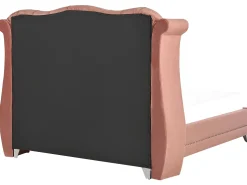 Polsterbett Samtstoff Rosa Lattenrost 180 X 200 Cm Ayette
