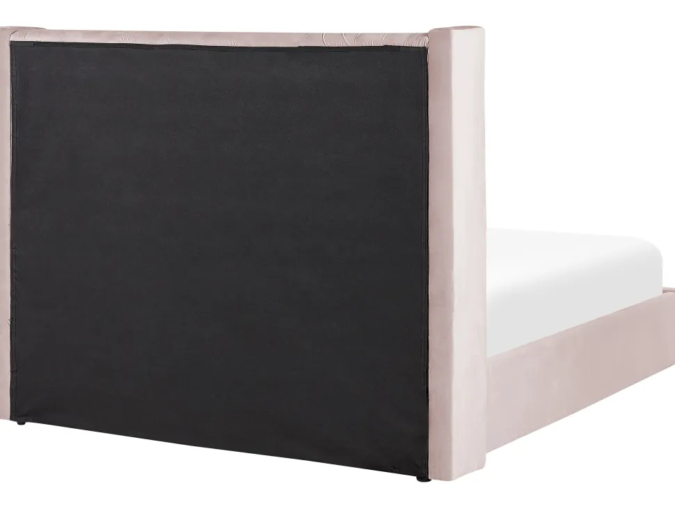 Polsterbett Samtstoff Rosa Mit Bettkasten 180 X 200 Cm Lubbon