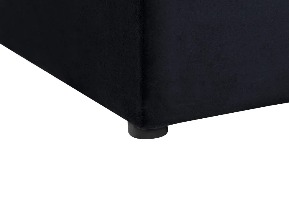Polsterbett Samtstoff Schwarz Mit Stauraum 180 X 200 Cm Noyers