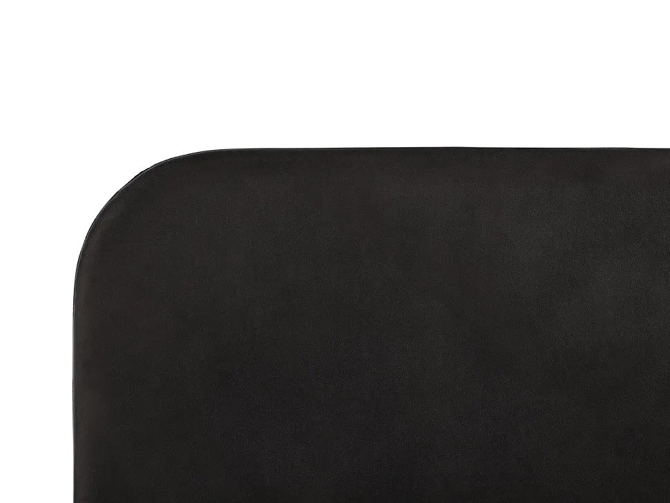 Polsterbett Samtstoff Schwarz 180 X 200 Cm Lattenrost Flayat