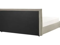 Polsterbett Samtstoff Taupe Mit Stauraum 180 X 200 Cm Lavaur