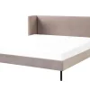 Polsterbett Samtstoff Taupe Lattenrost 160 X 200 Cm Arette