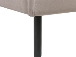 Polsterbett Samtstoff Taupe Lattenrost 160 X 200 Cm Arette
