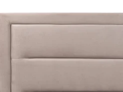 Polsterbett Samtstoff Taupe Mit Stauraum 180 X 200 Cm Rouen