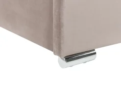 Polsterbett Samtstoff Taupe Mit Stauraum 180 X 200 Cm Rouen