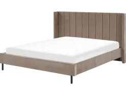 Polsterbett Samtstoff Taupe Lattenrost 180 X 200 Cm Villette