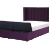 Polsterbett Samtstoff Violett Mit Stauraum 140 X 200 Cm Noyers