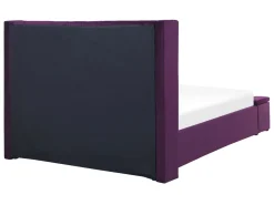 Polsterbett Samtstoff Violett Mit Stauraum 140 X 200 Cm Noyers