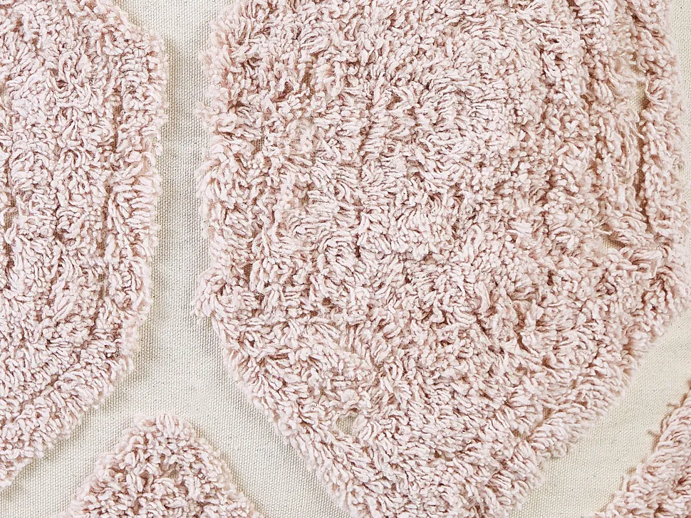 Pouf Baumwolle Beige / Rosa 40 X 40 Cm Rojhan
