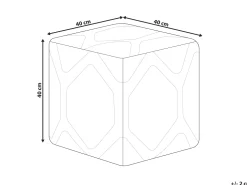 Pouf Baumwolle Beige / Rosa 40 X 40 Cm Rojhan