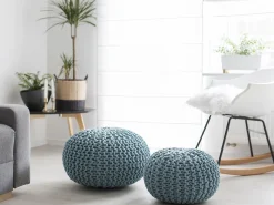 Pouf Hellblau 50 Cm Conrad