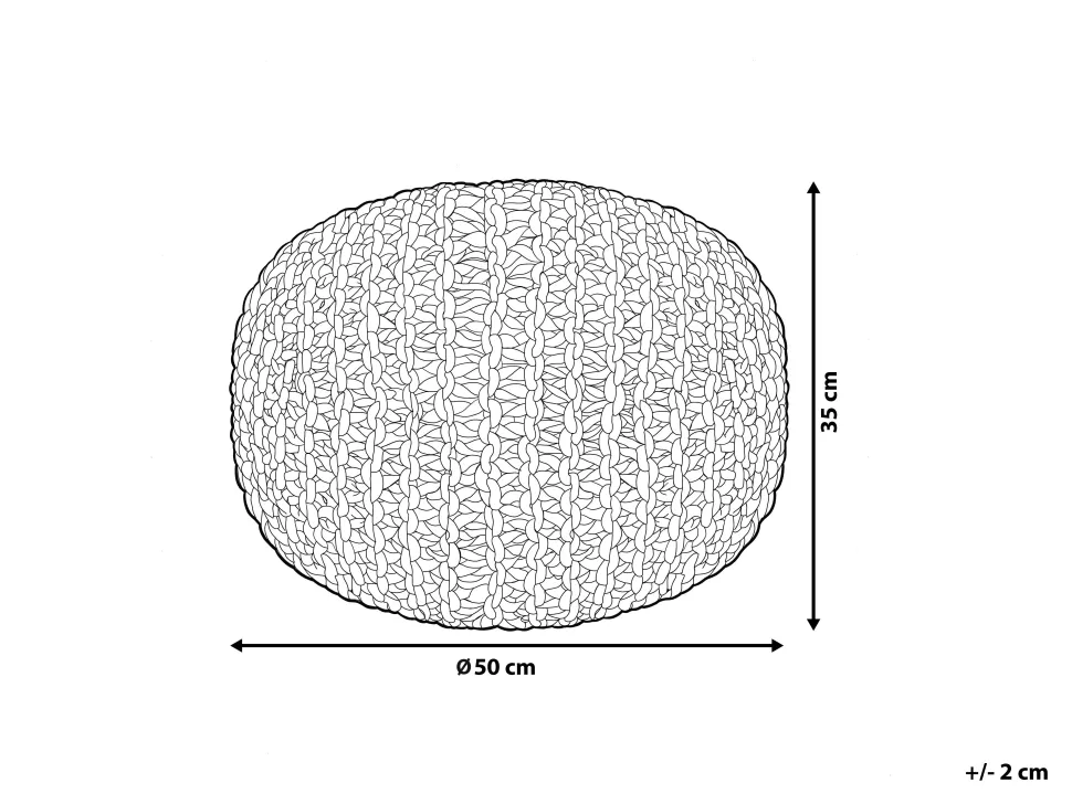 Pouf Hellblau 50 Cm Conrad